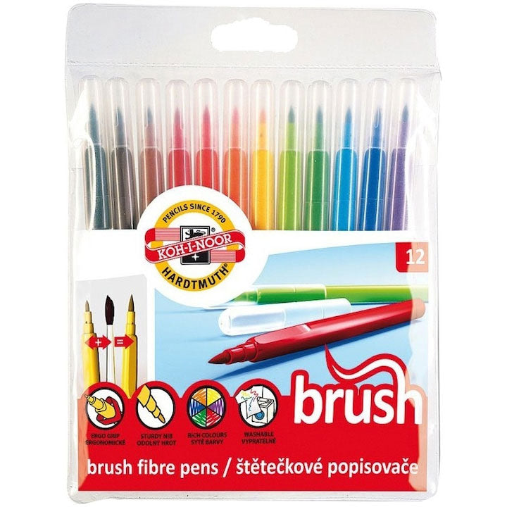 CARIOCA 12 CULORI PAINT BRUSH KOH-I-NOOR CARIOCA 12 CULORI PAINT BRUSH KOH-I-NOOR